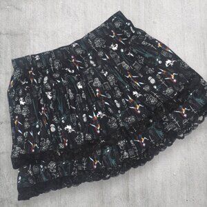 Disney The Nightmare Before Christmas Tiered Skirt Goth Mini Plus Size 2 2X